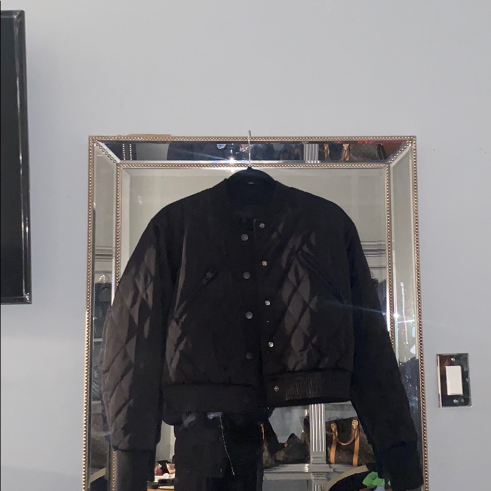 Black quilted jacket